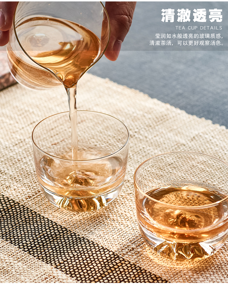 Kung fu qiu time Japanese heat - resistant glass tea cup cup of transparent glass sample tea cup tea large master