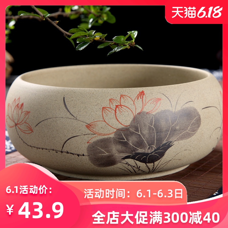 Household violet arenaceous thick some ceramic porcelain tea to wash large tea tea tea tea accessories large water wash to teacups basin