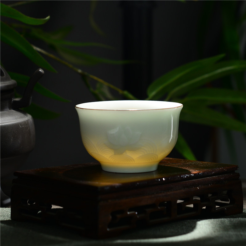 Ceramic kunfu tea tea set large big home for tea cups master single cup tea cup small bowl porcelain lamp cup