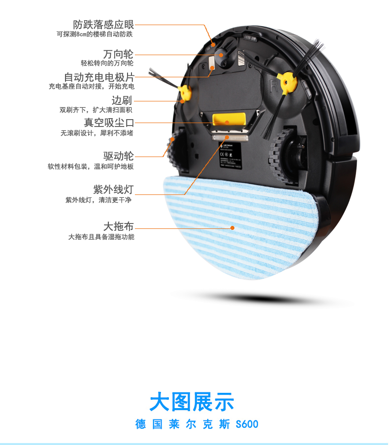 德国 莱尔克斯 全自动扫地机器人 洗扫拖一体 图15