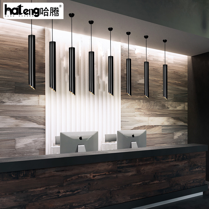 Modern simple creative personality led chandelier clothing Restaurant Restaurant Bar Cafe compound building single head lamp