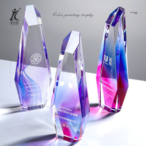 Crystal High-end Trophy Medal Customized Century Rubiks Cube Creative Company Color Printing Trophy Annual Meeting Awards Awards