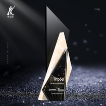 Crystal Trophy Customized Marble Medals Customized Creative lettering Company Outstanding Employees Award Competition Champion