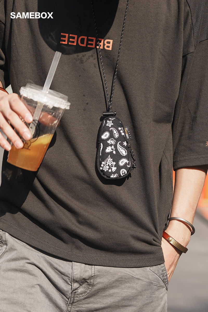 CORDURA Cordura ballistic nylon cashew flower key bag car key bag printing trend small zero bag