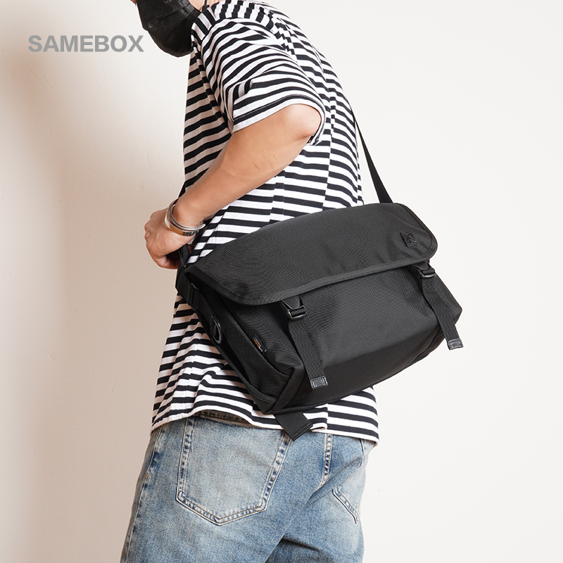 Cordura Ballistic Nylon Classic Messenger Bag Water-Repellent Cycling Backpack Horizontal Single Shoulder Crossbody Bag