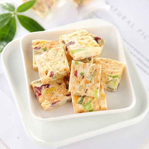 Стреляйте 6 коробок с снежинками 58 г ручной работы Nougat Biscuits закуски, торты с клюквом на завтрак повседневные закуски