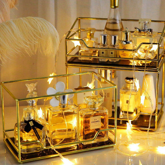 Net Red Rotary Cosmetic containing box Skin Care Products Perfume Table Makeup Desk Makeup room table Collation shelve