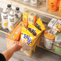 Snack storage box kitchen transparent box desktop basket living room storage box acrylic coffee table sundries artifact