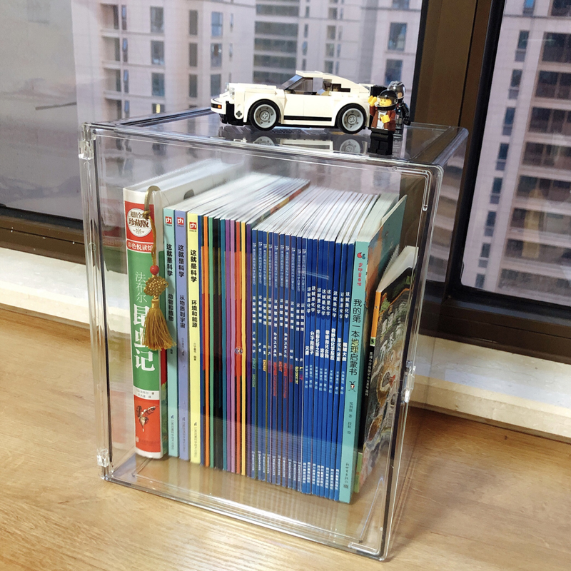 Desk organize artifact book shelf children's picture book box table book overlay book transparent bookshelf