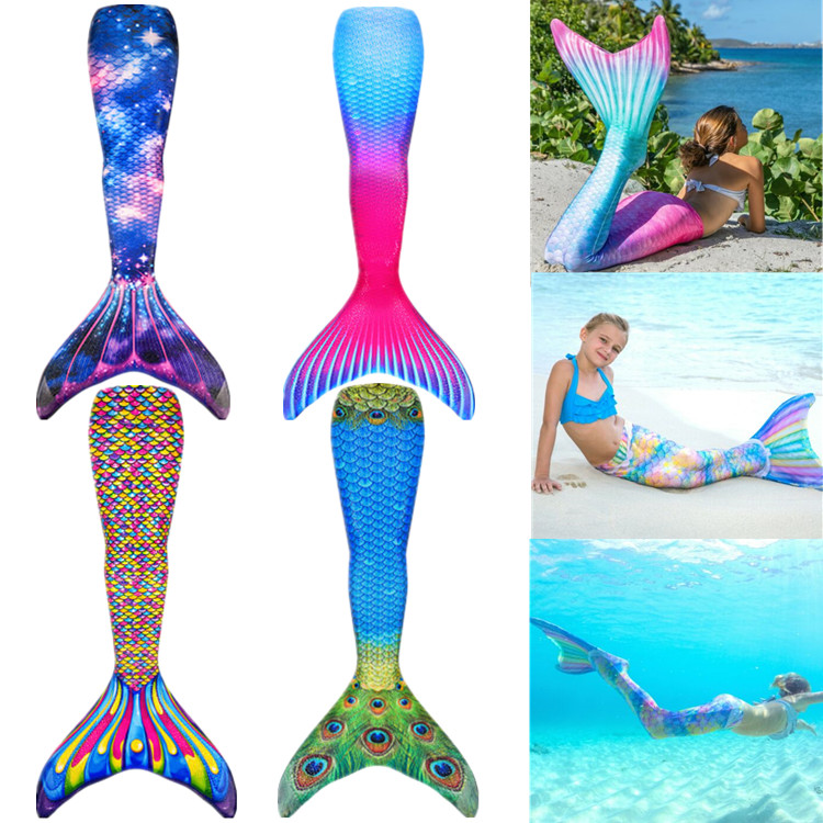 Mermaid costume Fishtail Princess dress Quick-drying swimsuit Girl girl fishtail children's swimsuit set baby