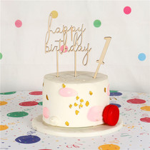 Birthday Party Decorations Wooded Cake Inserts the babys first year 100days Digital plug in dessert table placement