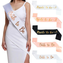 Bride ToBe bridal etiquette with goodbye to single party wedding decoration bestie bridesmaid team bridal shoulder strap