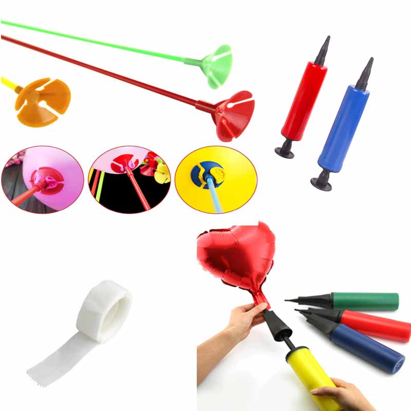 Balloon Accessories Balloon Lever Push Type Inflator Background Wall Round Point Gum Balloon Tug Rod Party Decorative supplies