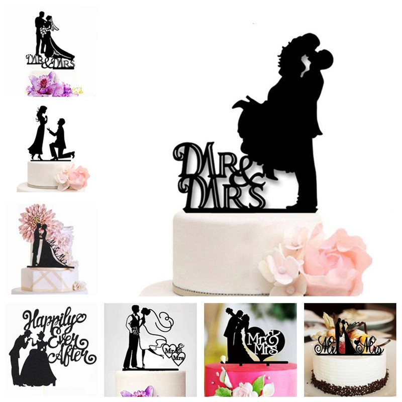 Wedding Party MR MRS Cake Plugin Black Dessert Table Decoration Wedding Arrangement Courseware Romantic Wedding