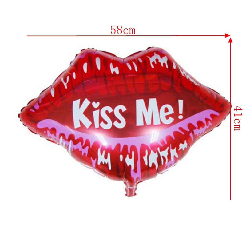 Kiss Me Red Lips Aluminum Film Balloon Proposal Decoration Balloon Valentine's Day Dress Up Supplies Aluminum Foil Balloon