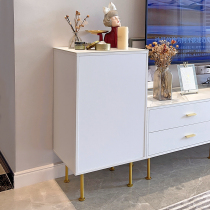 Nordic modern simple light luxury side cabinet TV cabinet combination floor cabinet living room designer small apartment bucket cabinet High White