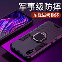 vivo phone case X21i all-inclusive set X23 trendy men X20plus new silicone military grade anti-drop Ring Ring black I magnetic suction magic color version ia tide silicone shell colorful vivix27