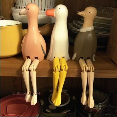 Japan imported T-Lab hand-made joint animal ornaments zakka long-legged duck seagull