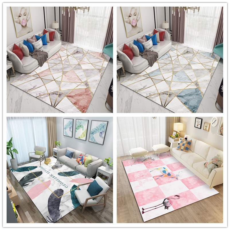 Nordic Carpet Living Room Sofa Tea Table Cushion Bedroom Full Bunk Beds Bedside Mat minimalist with modern home washable