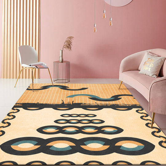 Memphis style Nordic living room carpet coffee table mat simple modern bedroom bedside floor mat cushion home easy care