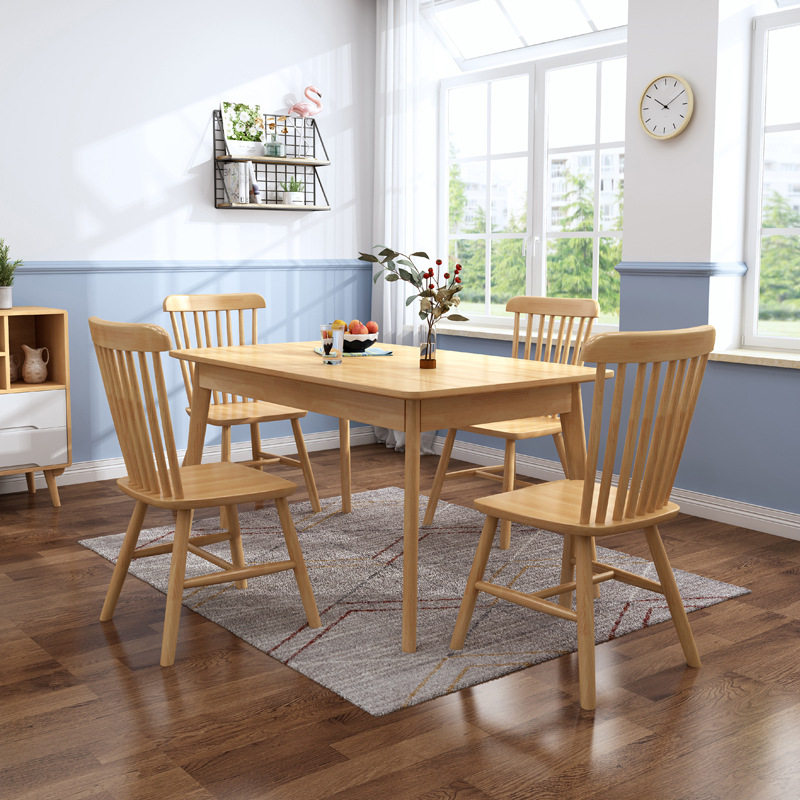 Nordic solid wood dining table simple modern dining table and chair combination dining room furniture living room dining table home dining table