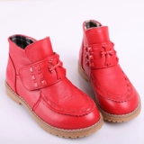 Детские ботинки, утепленные демисезонные короткие сапоги, из натуральной кожи, 2018