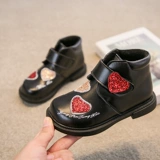 Martens, флисовые ботинки, демисезонные детские короткие сапоги для принцессы, из натуральной кожи