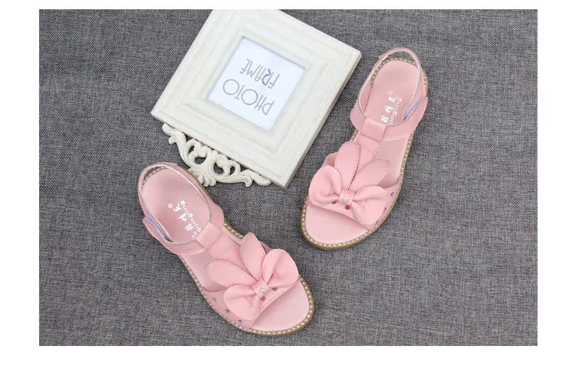 Sandales enfants en cuir orteil brodé pour printemps - semelle tendon - Ref 1051285 Image 17