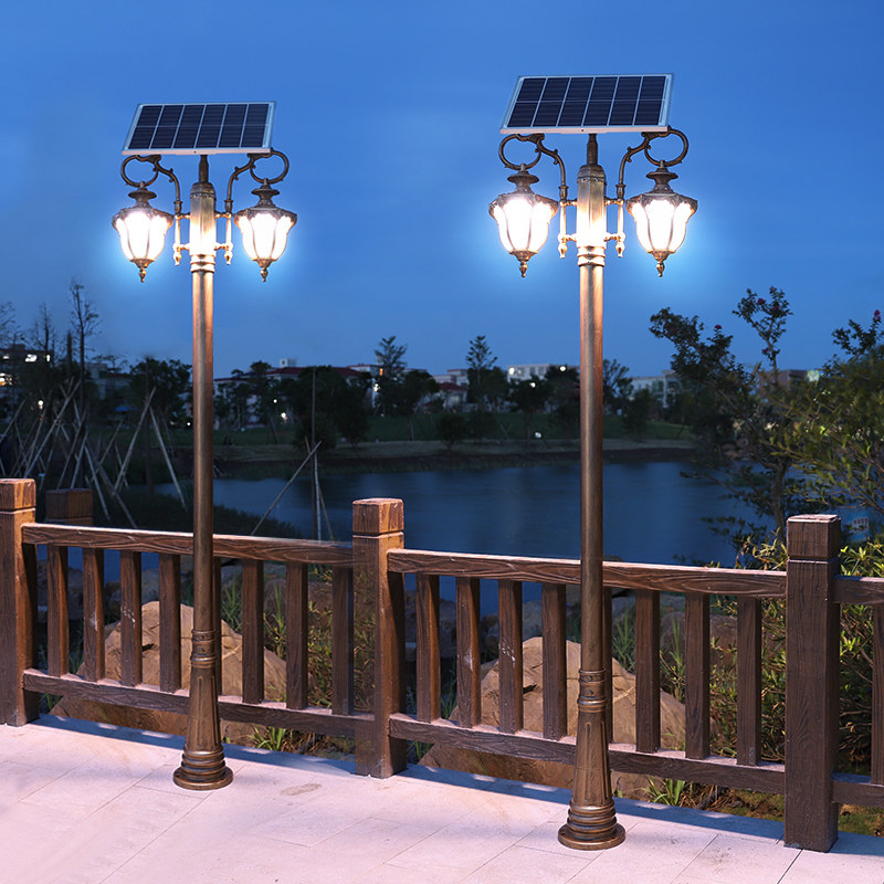 Eurostyle Courtyard Lights Solar Led Villa Road Coteries High-Pole Lighting Community Home Outdoor Landscape Street Lights