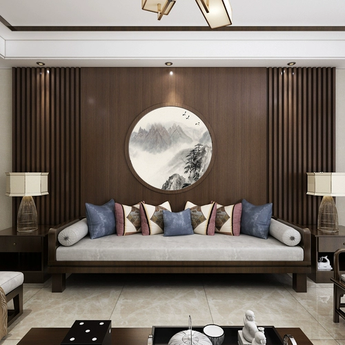 Диван для гостиной из натурального дерева, современное украшение для спальни, китайский стиль, легкий роскошный стиль