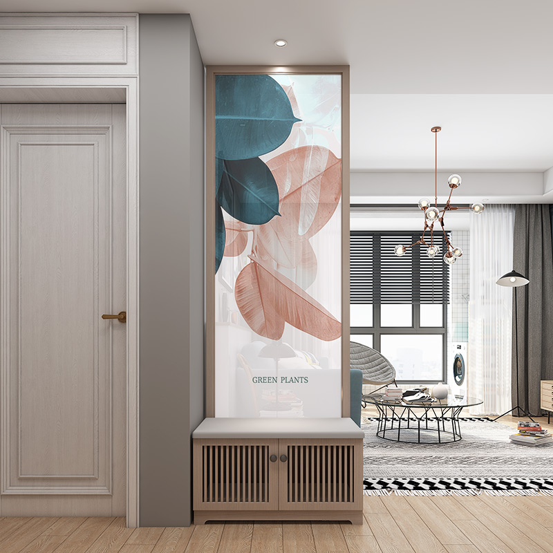 Small-family-type solid wood entry into the household Guan Guan Screen Partition Xuan Guan Cabinet Living-room Home Shelter Decorative Wall Brief About Modern Day