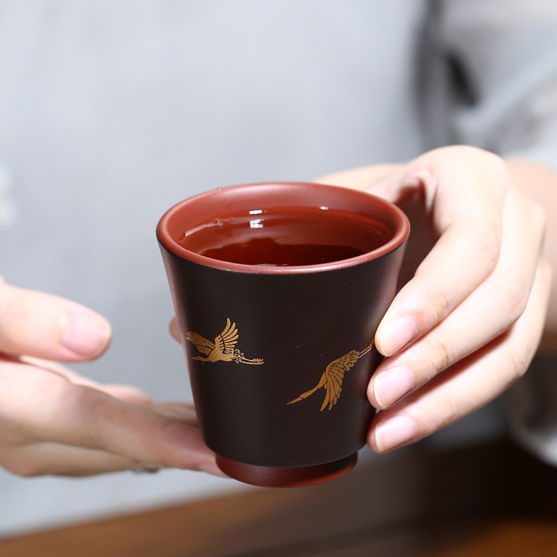 Purple sand cup master cup built kunfu tea bowl with small single cup sample tea cup ceramic cups