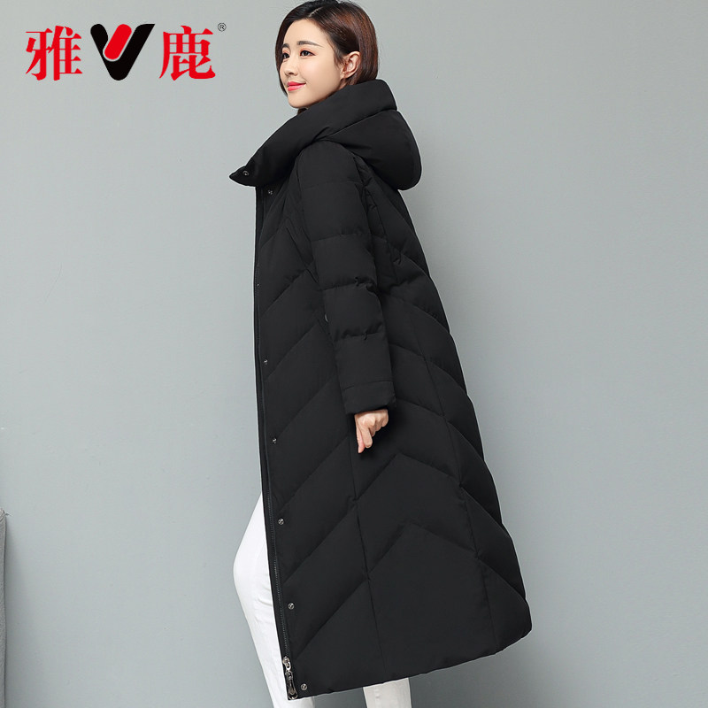 Jadeer down jacket woman with long version of her knees 2021 The new exploits thickens middle-aged moms 2022 Winter