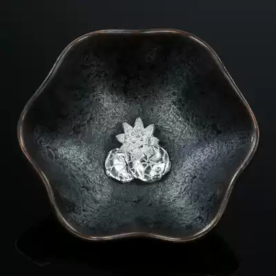 Jia Zhan Kiln Tianmu Porcelain Jianzhan teacup Silver tea cup Tea cup Tea cup Master cup Kung Fu Tea cup ceramic