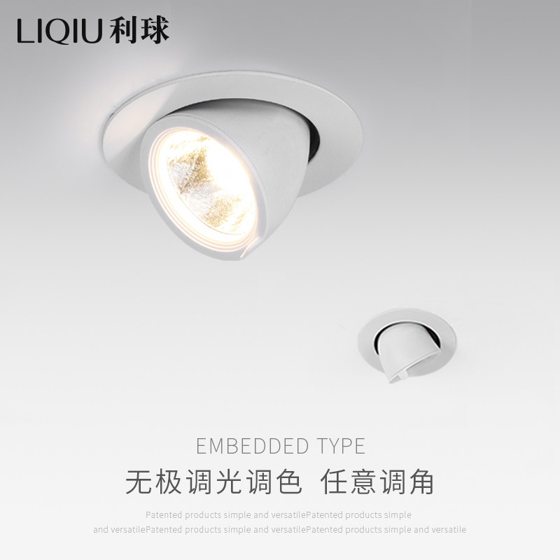 Spotlight Embedded LED Ceiling Light Background Wall Light Entrance Aisle Bull's Eye Single Light Hole Down Light Elephant Trunk Light