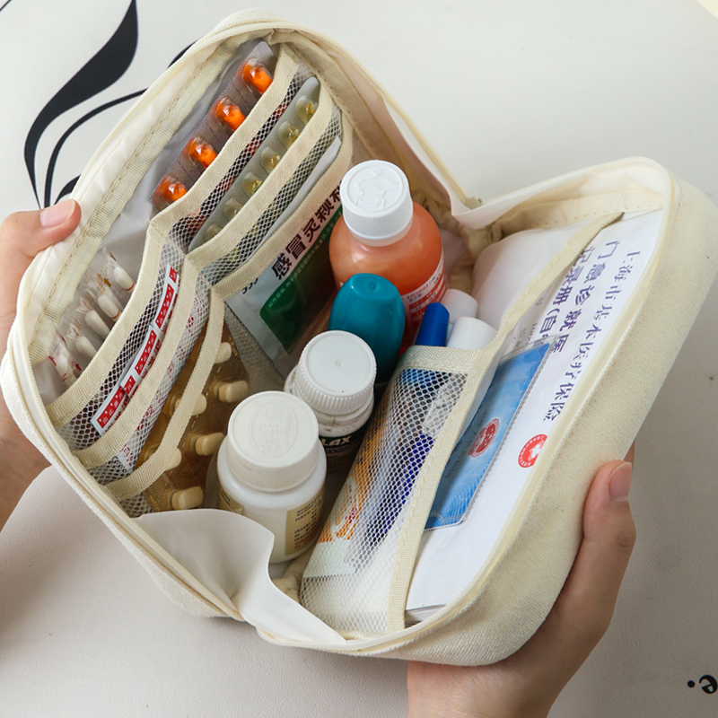 Travel Medicine Bag Portable Medicine Containing Bag Student Dorm Room With Small First Aid Epidemic Prevention Medical Medication Bag Box-Taobao