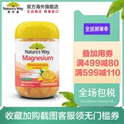 NaturesWay Magiê dành cho người lớn Vitamin Fudge Hương vị cam 80 Viên nang Làm dịu căng thẳng Sản phẩm sức khỏe của Úc - Thức ăn bổ sung dinh dưỡng