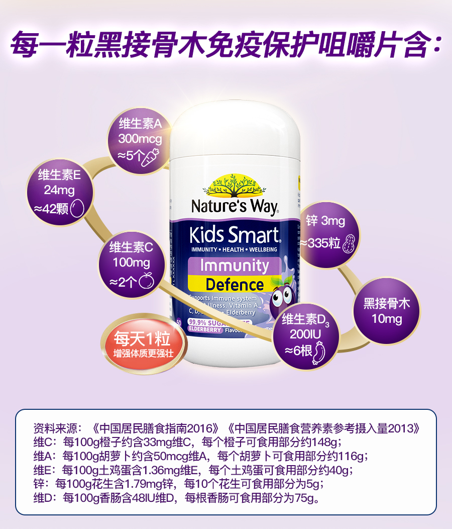 佳思敏儿童黑接骨木免疫力软糖