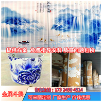 Painting column aluminum veneer arc UV printing background wall 3D printing arc aluminum alloy wave punch plate