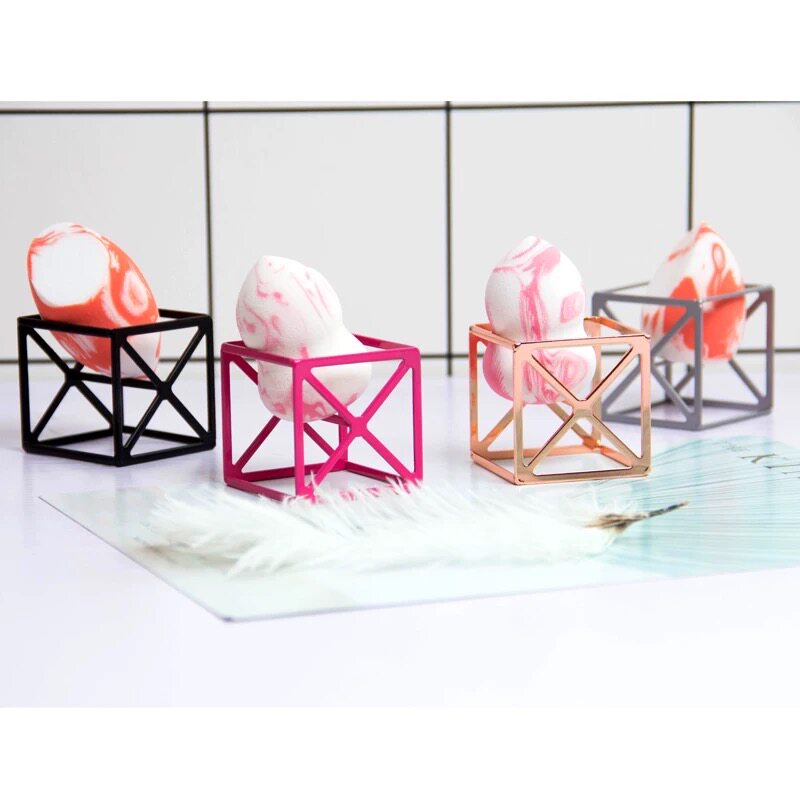 Chamfered gourd non-latex beauty Makeup Egg Drying Rack Chicken Claw Rack Containing Box Makeup Sponge Powder Bashing Support-Taobao