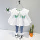 Baby spring and autumn suit foreign style 2023 new girl spring fashionable children's clothing little girl jeans two-piece set