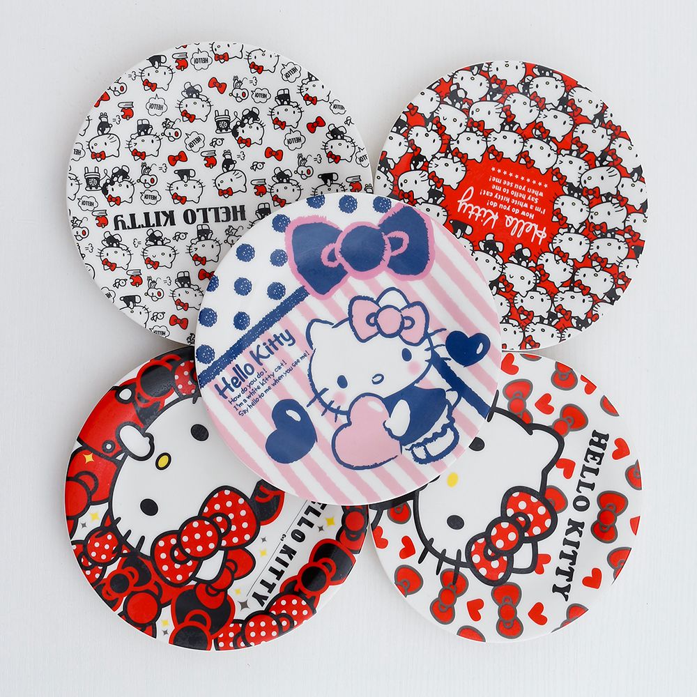 Creative Cartoon Hello Kitty Cute Cutlery Ceramic Small Saucer Breakfast Pan West Nic Candy Fruit Plate