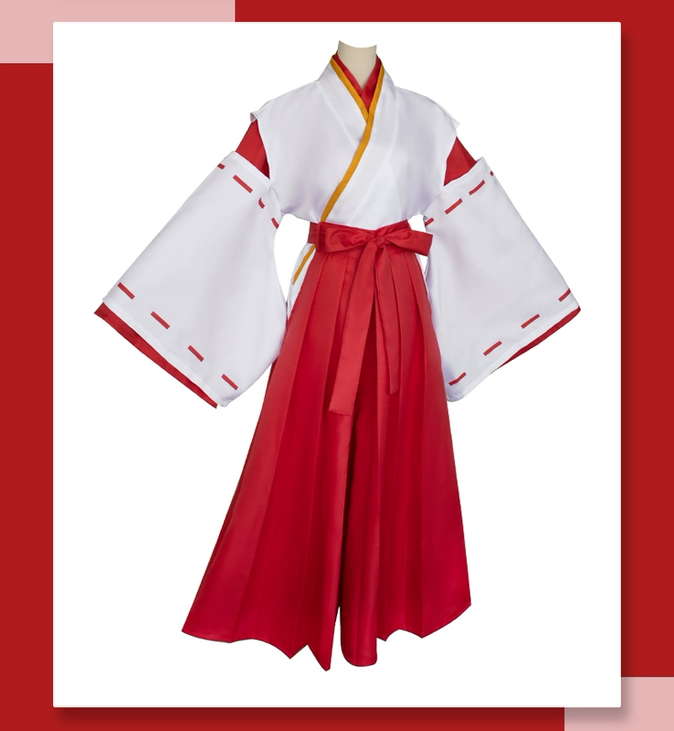 Genshin Impact cos server Inazuma Castle Miko Hanasanri cosplay game anime nhập vai bộ đồ