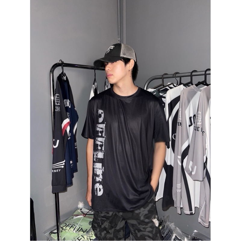 Offline Summer American-Style Mesh Breathable Quick-Dry Jersey with a Unique Design and Elastic Sports T-Shirt