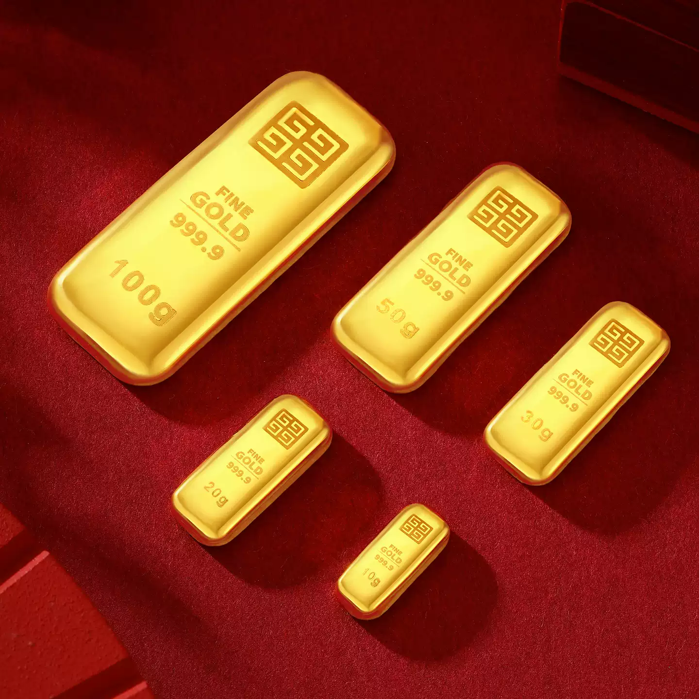 實時金】水貝黃金珠寶足金999.9實心1g2g3g小胖福吊墜投資收藏