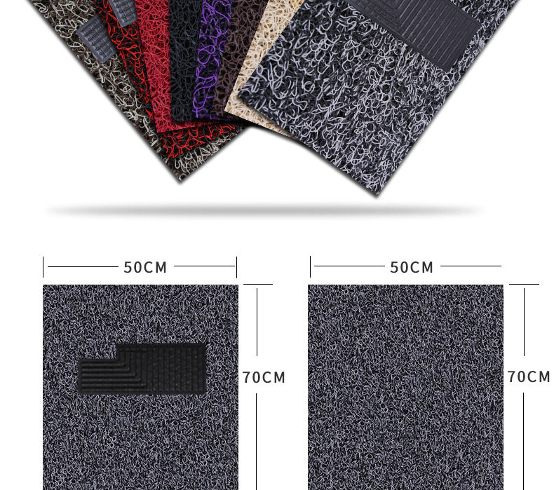 Wire Loop Car Floor Mats Can Be Freely Cut, Carpet-Style Brushed Car Mats with Wire Loops, Non-Slip Silicone Thickened Mats