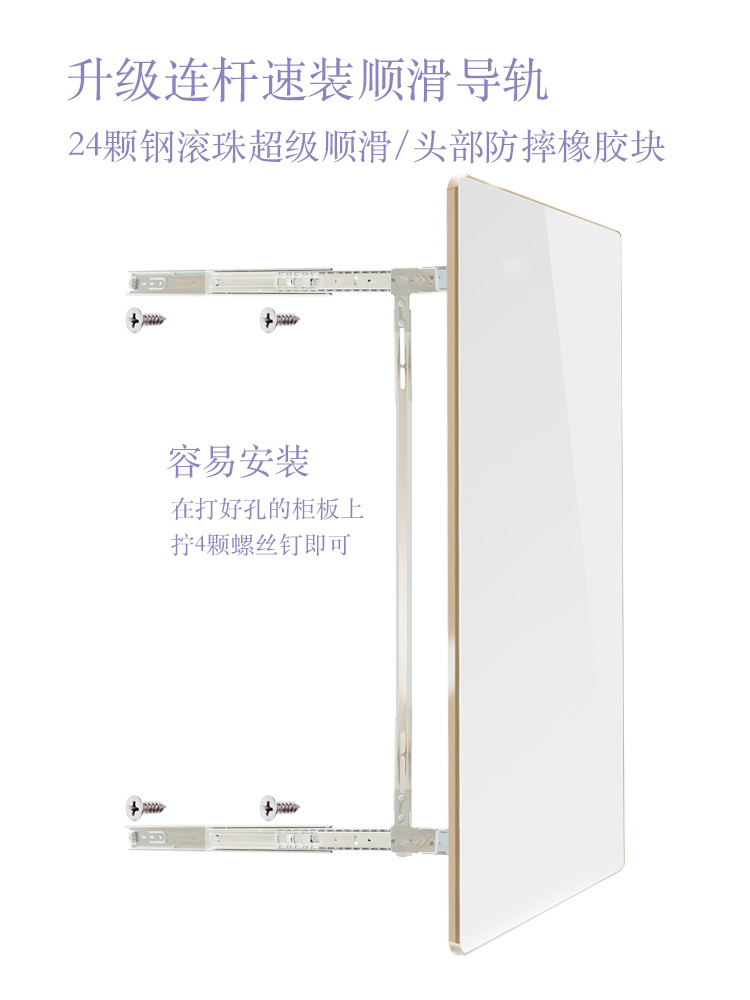 Màn hình cong siêu mỏng tủ quần áo gương đẩy kéo gương đầy đủ chiều dài ẩn tủ quần áo kính thiên văn lắp gương tủ gấp gương - Gương gương soi nhà tắm