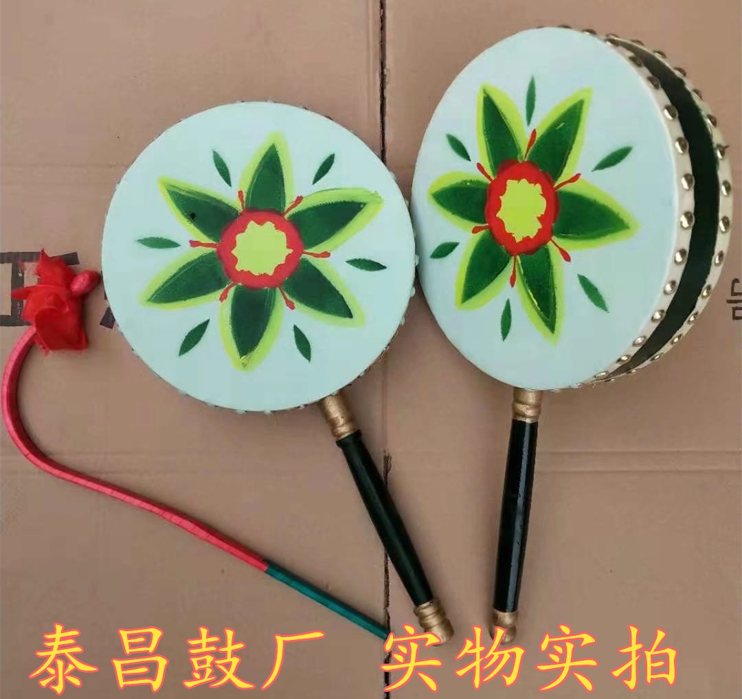 Tibetan Hot Bar Dance Props Drum Buffalo Leather Adult Children Students 20 20 23 25 30cm 30cm Badrum