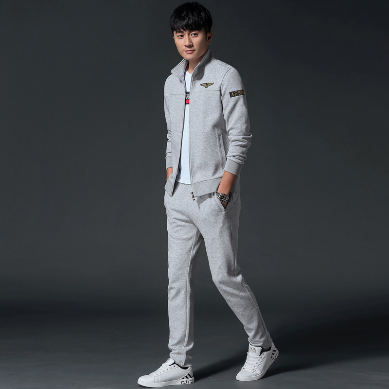 Jordano Spring and Autumn Men Sports Package Fashion and Leisure 361 Youth Running Cotton Three Pieces