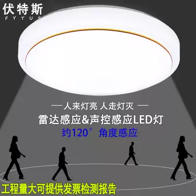 LED radar human body induction sound and light control ceiling light aisle staircase corridor sound control engineering super bright LED induction light